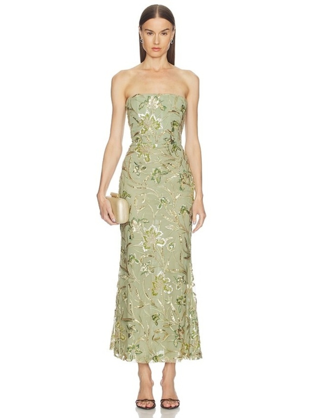 SAULEE Sable Dress in Sage Green